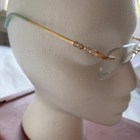 Tiffany and Co. Accessories - Tiffany Vintage Eyeglasses 23k gold w Swarovski Crystals